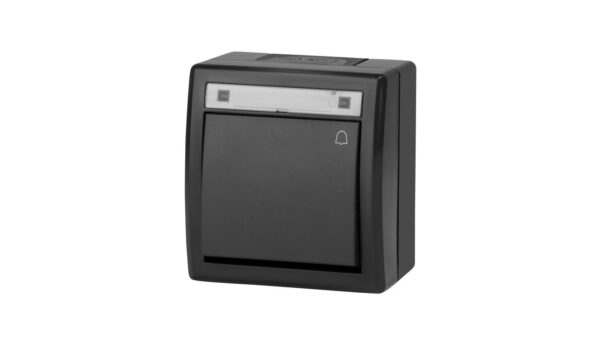 AQUANT 2K łącznik natynkowy zwierny dzwonek IP55 antracytowy 5005-17