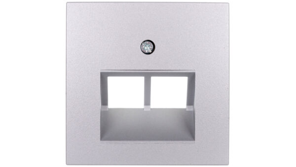 Berker B1/B5/B7 GLAS Plakietka do gniazda teleinformatycznego UAE /RJ11, RJ45/ aluminium 14091404