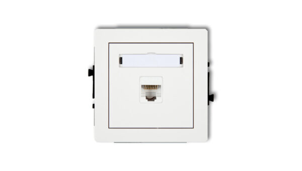 DECO Mechanizm gniazda komputerowego pojedynczego 1xRJ45, kat. 6, 8-stykowy, biały mat 25DGK-3