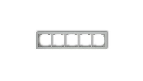 DECO Ramka pięciokrotna srebrny metalik 7DR-5