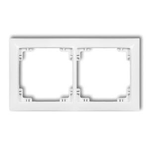 DECO Ramka uniwersalna podwójna z tworzywa DECO Soft biały DRSO-2