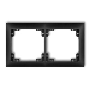 DECO Ramka uniwersalna podwójna z tworzywa DECO Soft czarny mat 12DRSO-2