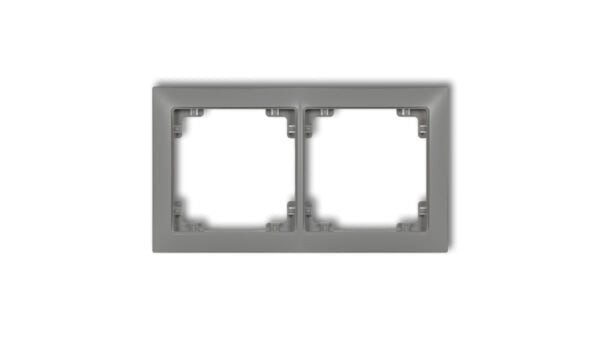 DECO Ramka uniwersalna podwójna z tworzywa DECO Soft szary mat 27DRSO-2