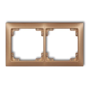 DECO Ramka uniwersalna podwójna z tworzywa DECO Soft złoty metalik 8DRSO-2