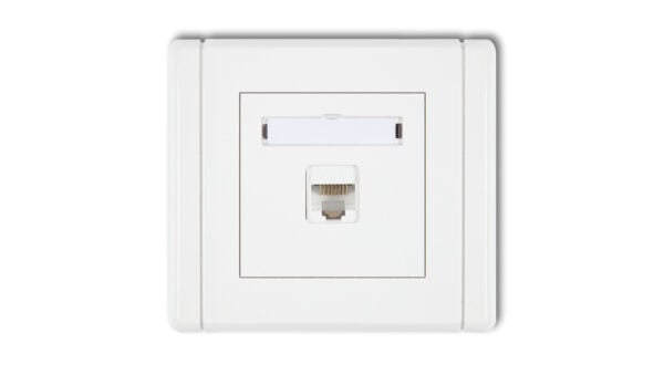 FLEXI Gniazdo komputerowe pojedyncze 1xRJ45, kat. 5e, 8-stykowe biały FGK-1