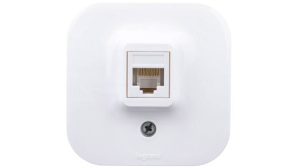 FORIX Gniazdo komputerowe pojedyncze RJ45 kat.5e UTP białe 782424