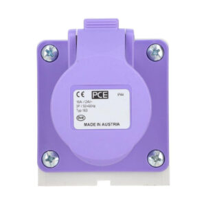 Gniazdo stałe 16A 3P 20-25V fioletowe IP44 163v