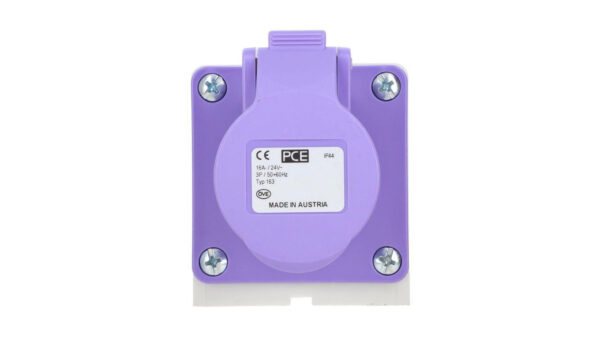Gniazdo stałe 16A 3P 20-25V fioletowe IP44 163v
