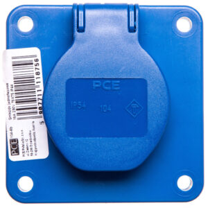 Gniazdo tablicowe 10/16A 2P+Z 230V niebieskie IP44 104-8b