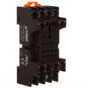 Gniazdo wtykowe do przekaźnika R4 10A 300V AC czarne GS4 2613504