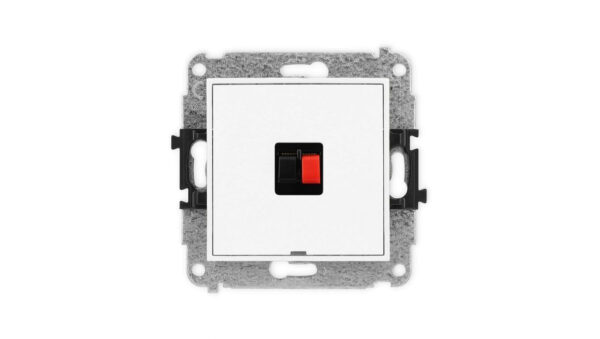 ICON Mechanizm gniazda głośnikowego pojedynczego, bez pola opisowego biały mat 25IGGBO-1