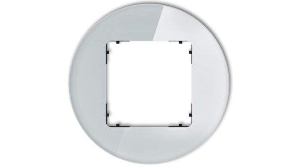 ICON Ramka uniwersalna pojedyncza okrągła - efekt szkła (ramka: szara spód: czarny) 15-12-IRSO-1