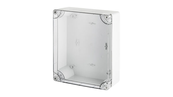 INDUSTRIAL Puszka hermetyczna n/t 270x220x106mm IP65 szara, pokrywa transparentna 2719-01
