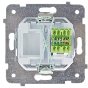 KARO Gniazdo komputerowe pojedyncze RJ45 kat.5e MMC srebrny perłowy GPK-1S/K/m/43