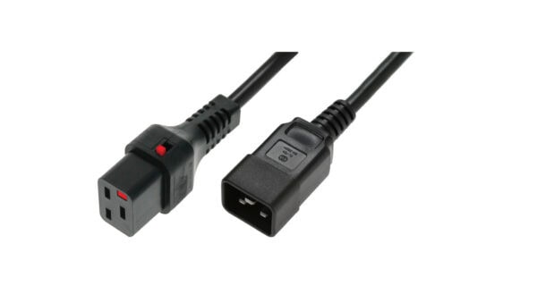 Kabel zasilający serwerowy 3x1,5 IEC C20 prosty/IEC C19 prosty M/Ż czarny IEC-PC1285 /2m/