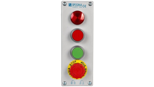 Kaseta kompletna 4-otworowa z nap. LC,KC,KZ,B I 1 przepust M20 24V SP22K4�4-1