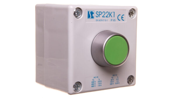 Kaseta sterownicza przycisk kryty zielony SP22K1�1-1