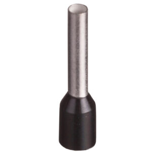 Końcówka tulejkowa izolowana TI 1,5mm2/10mm czarna cynowana TI1,5L10x500 /500szt./