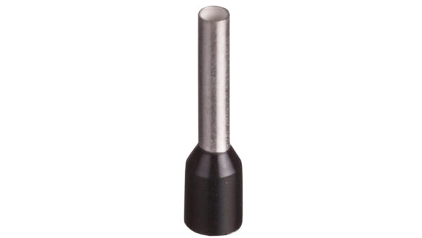 Końcówka tulejkowa izolowana TI 1,5mm2/10mm czarna cynowana TI1,5L10x500 /500szt./