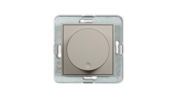 MINI Mechanizm elektronicznego regulatora oświetlenia przyciskowo-obrotowego taupe 60MRO-1