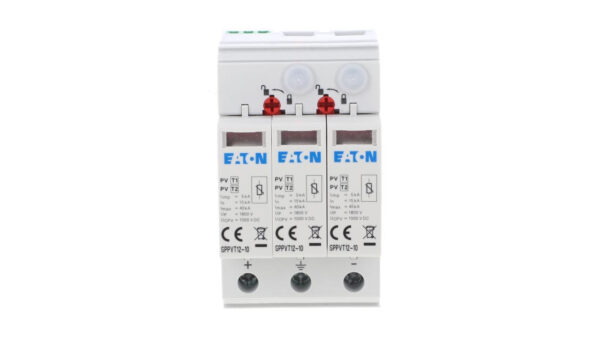Ogranicznik przepięć B+C Typ 1+2 2P+N 15kA 3,7kV 1000V DC z sygnalizacją SPPVT12-10-2+PE-AX 177255