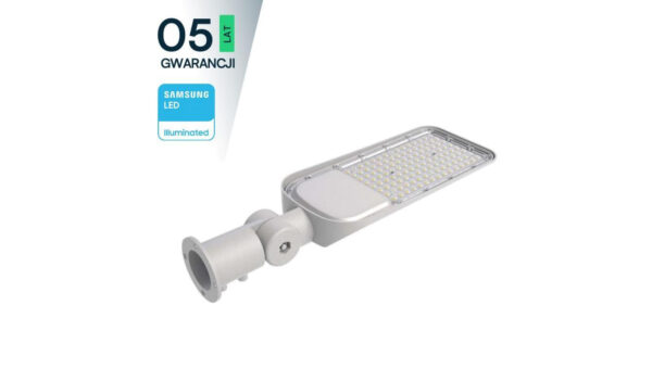 Oprawa Uliczna LED 50W 5740lm 4000K Diody SAMSUNG IP65 Szara 5 Lat Gwarancji Regulowany uchwyt 2120424