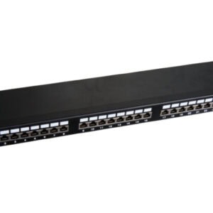 Patch panel 1U/19 cali STP ekranowany 24 porty kat. 5E złącza LSA półka montażowa PK-S5-1