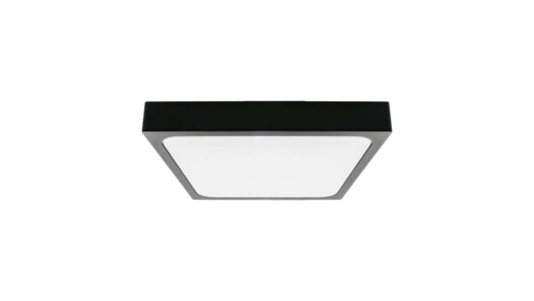 Plafoniera LED 18W 1800lm 4000K IP44 Kwadrat Mleczny Czarna Ramka 7643