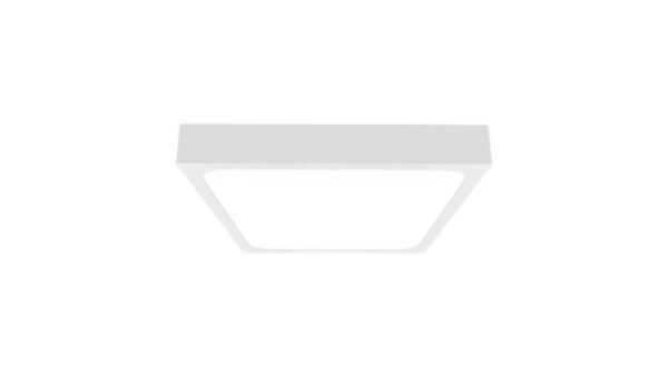 Plafoniera LED 24W 2400lm 4000K IP44 Kwadrat Mleczny Biała Ramka z mikrofalowym czujnikiem ruchu 7667