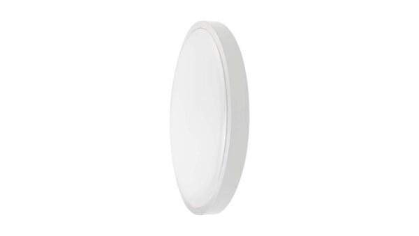 Plafoniera LED 24W 2400lm 4000K IP44 Okrągła fi295 Mleczny Biała Ramka z mikrofalowym czujnikiem ruchu 7663
