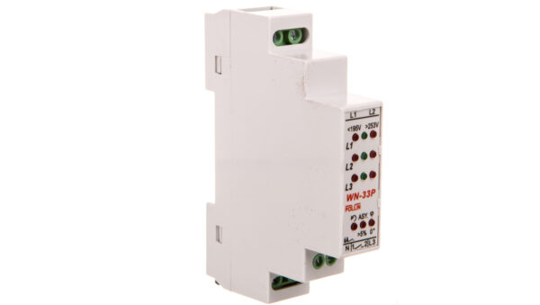 Pomiarowy wskaźnik napięcia zasilania LED 3x400V ze stykiem 1Z 6A 250V AC (WN-33P) MKF-MAX