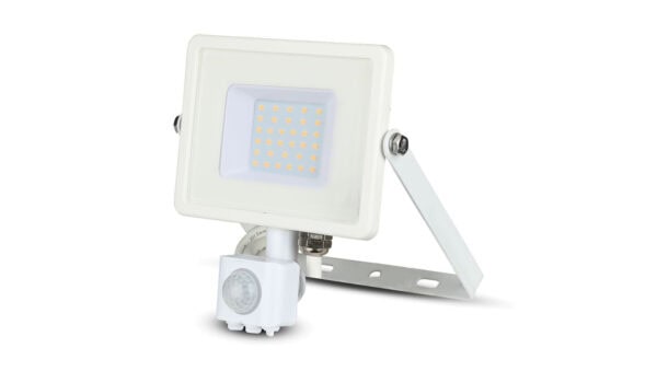 Projektor LED 30W 2400lm 4000K Dioda SAMSUNG z czujnikiem ruchu PIR Biały IP65 458