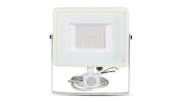 Projektor LED 50W 4000lm 6400K Dioda SAMSUNG z czujnikiem ruchu PIR Biały IP65 468
