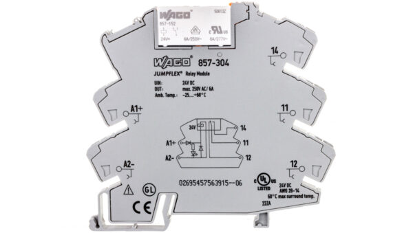Przekaźnik separacyjny JUMPFLEX 24V DC 10mA 1P 857-304