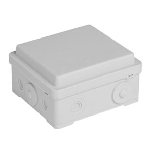 Puszka naścienna przyłączeniowa 100x52x100 mm, z 4 dławnicami, IP54, odporna na UV, NPP100 szara 35380002