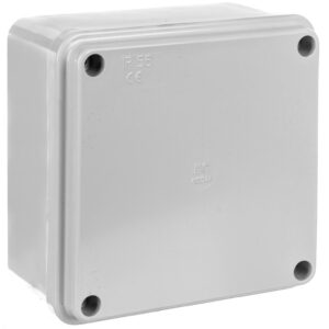 Puszka natynkowa samogasnąca gładka z pokrywą 960 stopni C seria 410A IP56 100x100x50 szara EC410C4A