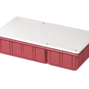 Puszka podtynkowa z pokrywą seria 350 294x152x70 czerwony-biały EC350C7