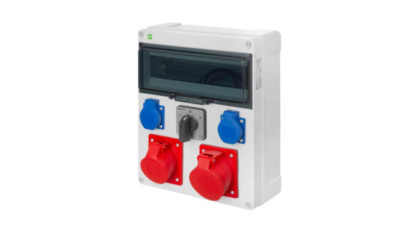Rozdzielnica budowlana RS-13 13-mod. wyłącznik L/P, 2X2P+Z, 16A/5P, 32A/5P, IP44 6210-17