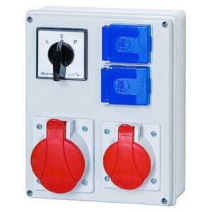 Rozdzielnica budowlana FLORENCJA 1x5P 16A 1x5P 32A 2x2P+Z przełącznik L-P ITALINE ITA00121 ELIT50531