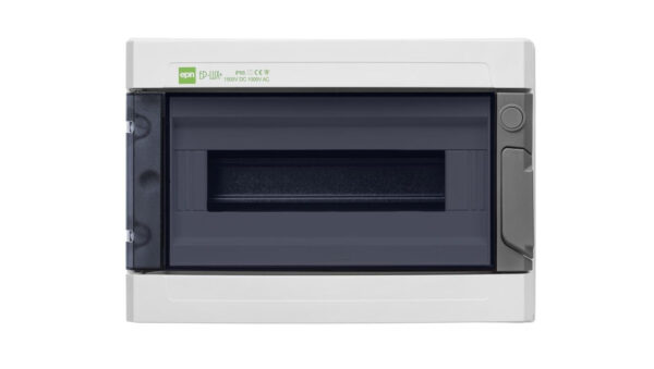 Rozdzielnica hermetyczna EP-LUX natynkowa 1x12 1500V DC 1000V AC PE+N dymny IP65 1954-01