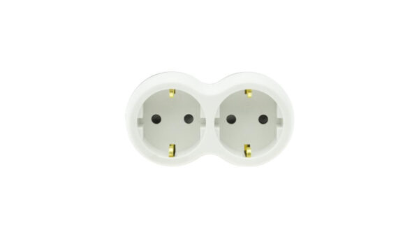 Rozgałęźnik wtyczkowy dwukrotny z/u schuko R-21S/B W-72004