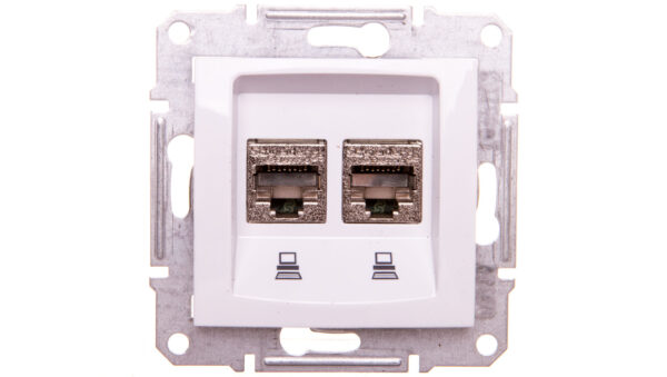 Sedna Gniazdo biały podwójne komp RJ45 kat.5e ekran SDN4600121