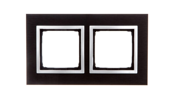 Simon 54 Nature Ramka podwójna metal INOX YIN DRN2/78