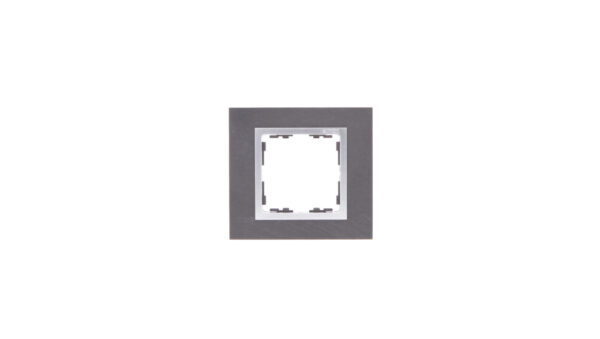 Simon 82 Ramka pojedyncza kamień łupek/ ramka pośrednia aluminium mat 82917-63