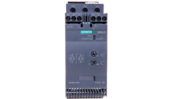 Softstart 3-fazowy 200-480VAC 45A 22kW/400V Uc=24V AC/DC S2 3RW3036-1BB04