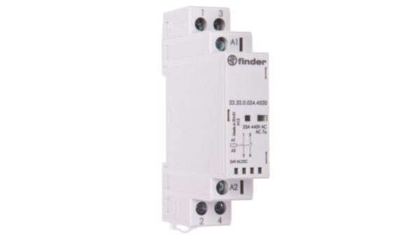 Stycznik modułowy 1Z 1R 25A 24V AC/DC, wskaźnik zadziałania + LED, 17,5mm 22.32.0.024.4520