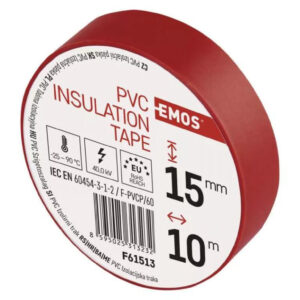 Taśma izolacyjna PVC 15mm / 10m czerwona F61513 /10szt./