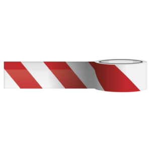 Taśma ostrzegawcza 75mm x 250m biało-czerwona F6033