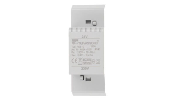 Transformator 1-fazowy modułowy bezpieczeństwa PSS 10T 230/ 24V 0,42A, na szynę DIN, IP40, Ta 40, 16024-0251
