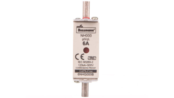 Wkładka bezpiecznikowa NH000 6A gL/gG 500V 6NHG000B